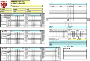 Kampskjema for ungdomsklasser (NM)