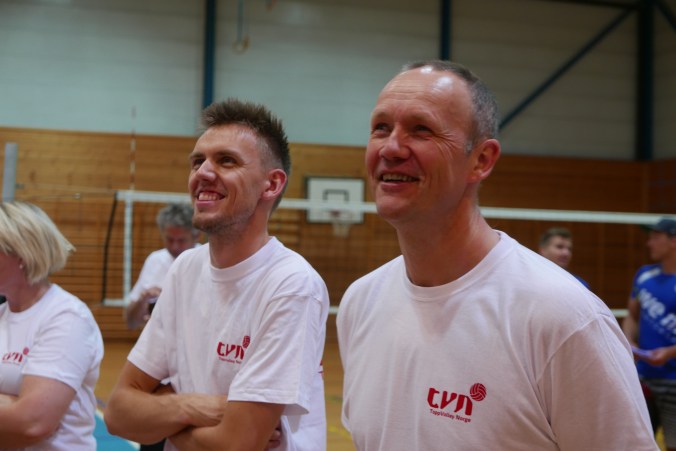 Kursdeltagere Frode Walde (t.v.) og Harald Johnsgaard i godt humør.