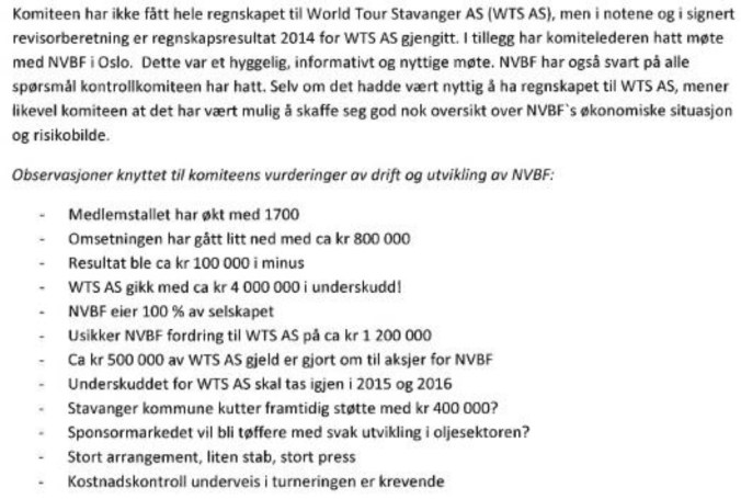 Kontrollkomiteens beretning 2014